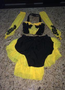 Girls costume with rhinestones. Size L child