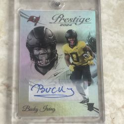 2024 Panini Prestige- Bucky Irving #379 Xtra Points Premium Signatures (AU, RC)