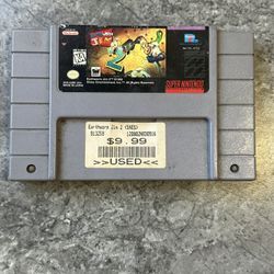 Super NES Earthworm 🪱 Jim 2 Game 