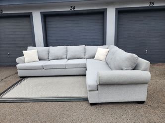 Large Grey Sectional Couch