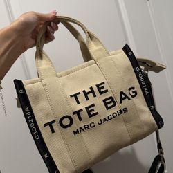 The Jacquard Medium Tote Bag in Warm Sand Marc Jacobs