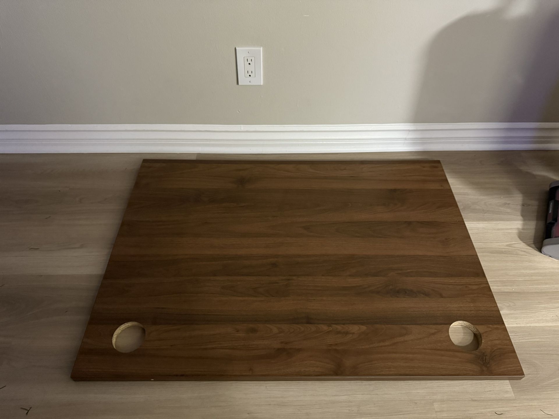 Uplift Desk Dark Rubberwood Desktop Only