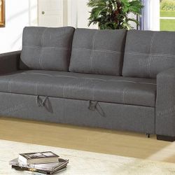 Brand New 84" x 57" Gray/Blue/Black Sofa Bed