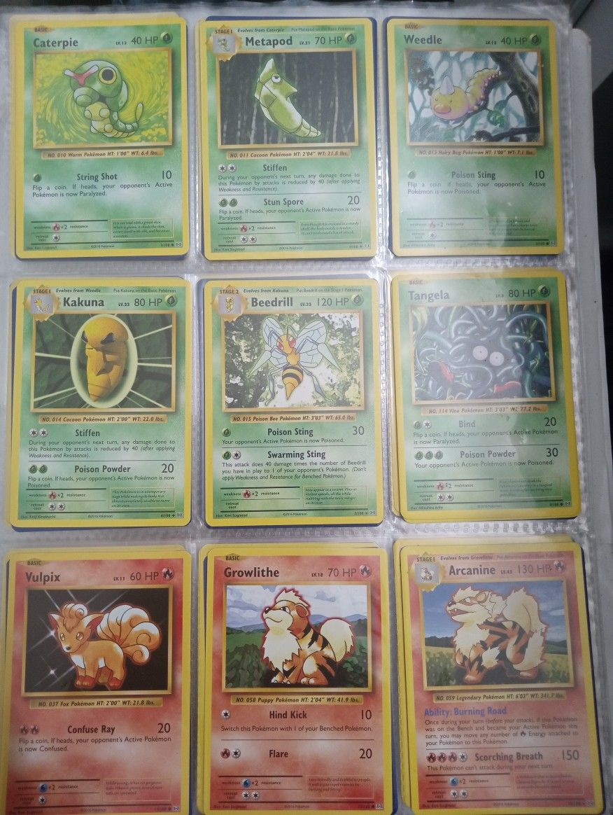 Pokemon Evolution Card Lot Of 63