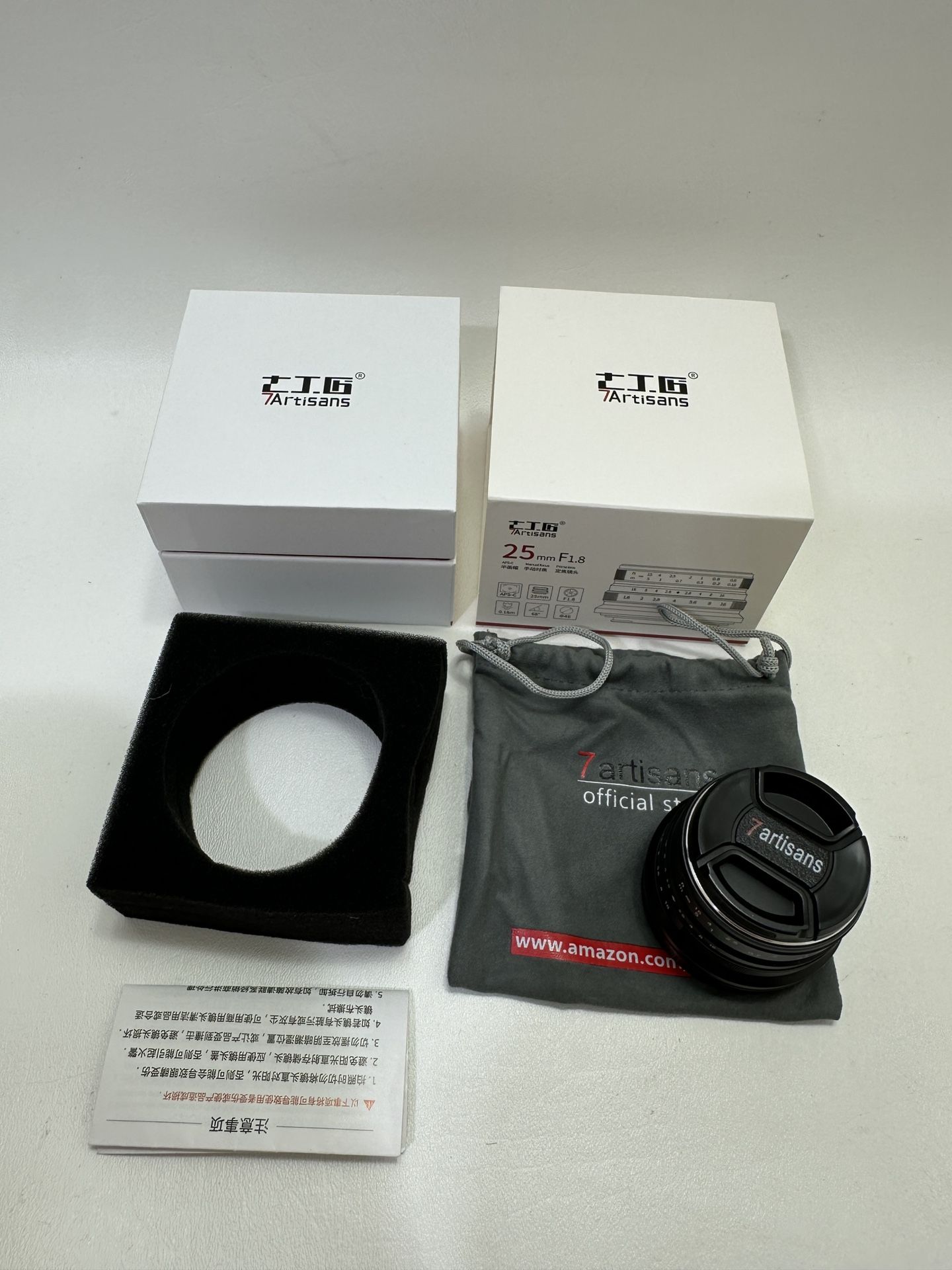 7artisans 25mm F1.8 Black Manual Focus LENS for Sony E-mount Camera