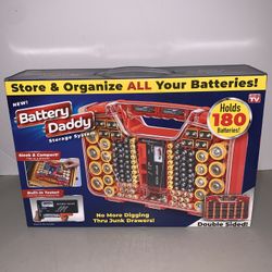 180 Battery Daddy Storage System Caddy Organizer with Case and Tester