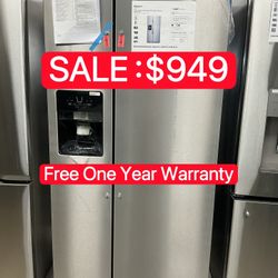 Whirlpool 21.4 cu. ft. Side by Side Refrigerator in Fingerprint Resistant Stainless Steel - Free One Year Warranty