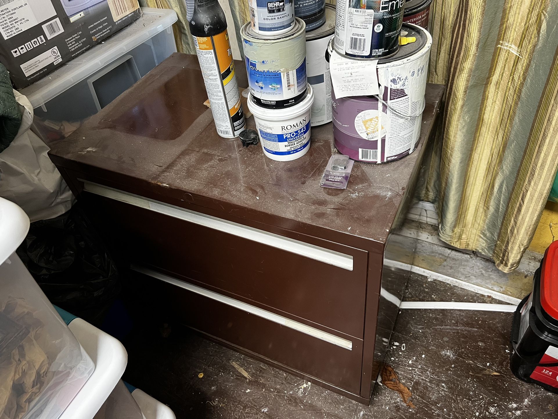 Fold-Out Antique File Cabinet