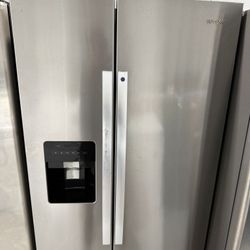 Refrigerator Whirlpool Side By Side Stainless Steel 