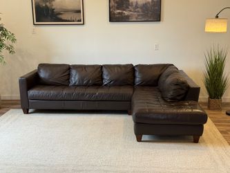 Natuzzi top grain Italian leather sectional couch delivery available