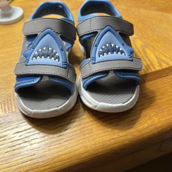 Carter's Blue and Gray Shark Sandals for Playful Adventures