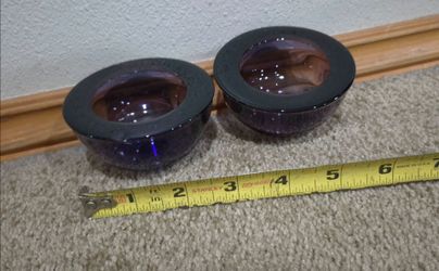 Purple Glass Tealight Candle Holder