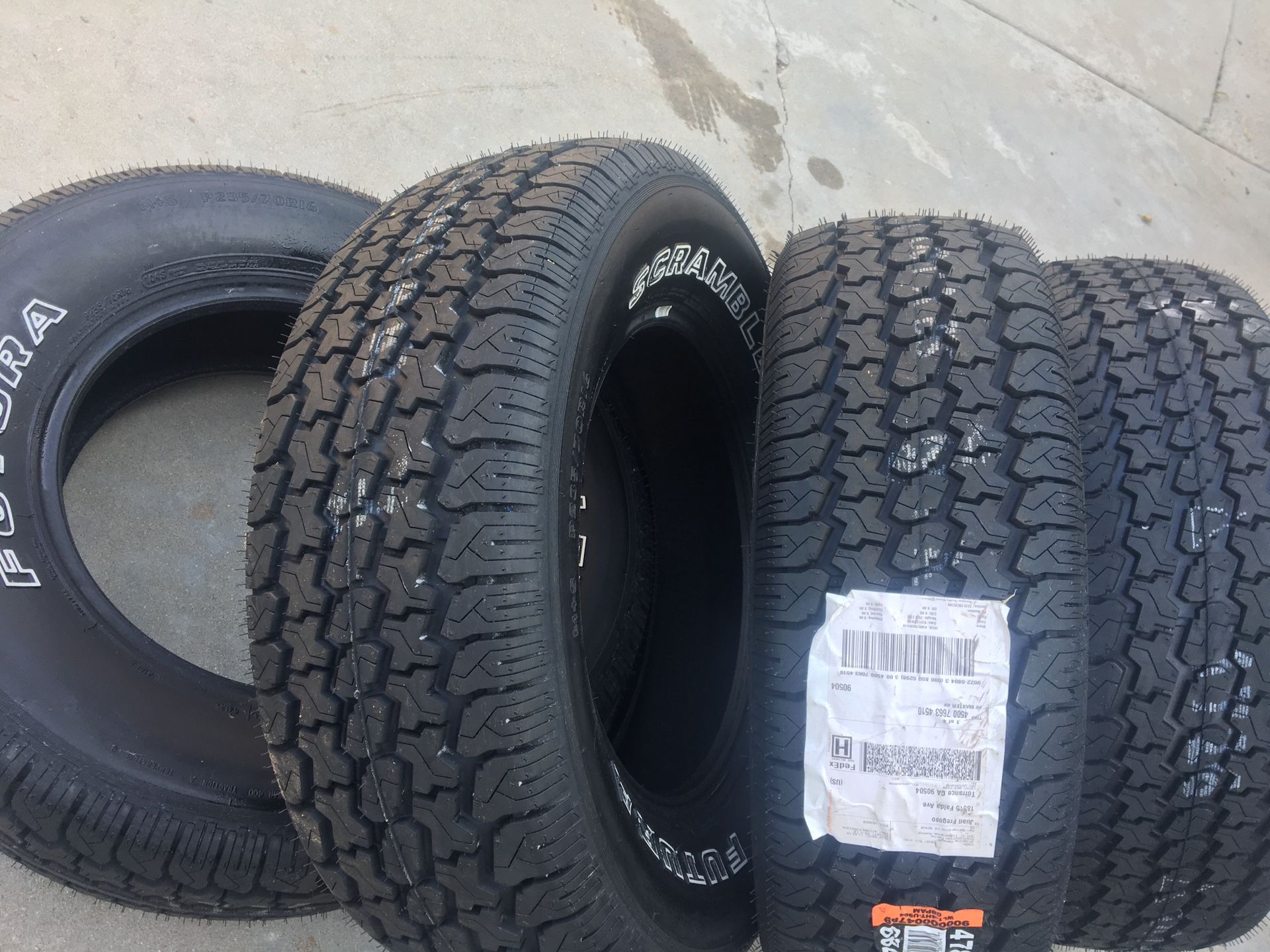 P235/70R16 New tires 4 set Pep Boys brand Futura P235/70R16