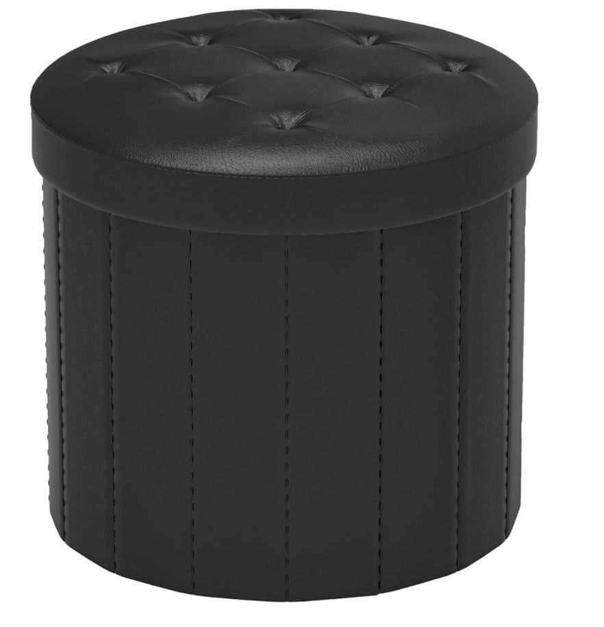 Storage Ottoman Black 