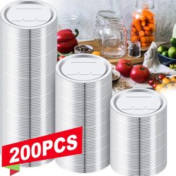 200 PCS Canning Lids Regular Mouth,2.76in Regular Mouth Mason Jar Lids,Ball Kerr Jar with Lids with Leak proof Airtight Seal Rust Proof Split,Regular