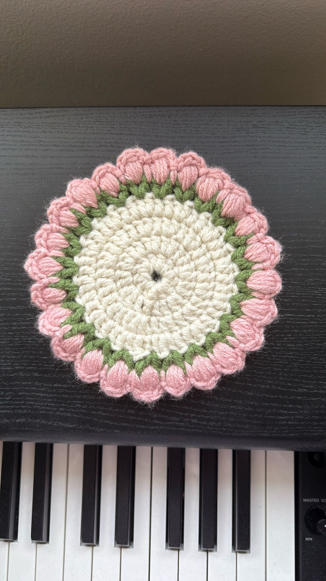 Handmade Floral Crochet Coaster