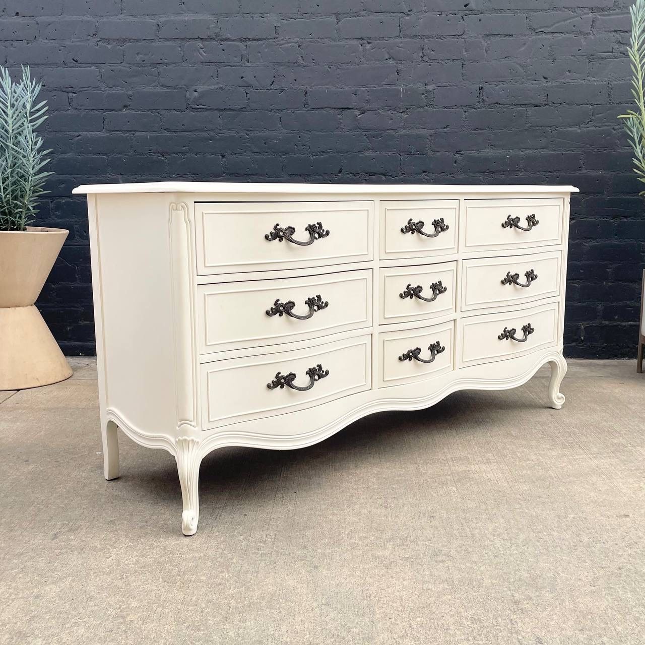 cream painted dresser Vintage French Provincial Style Cream Painted Dresser by Drexel, c.1960's  for Sale in Los Angeles, CA
