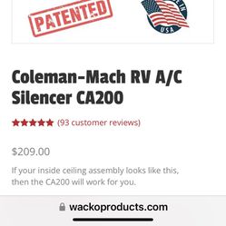 Air Conditioner Silencer For RVs 