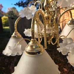 Glass Crystal Rose Chandelier 