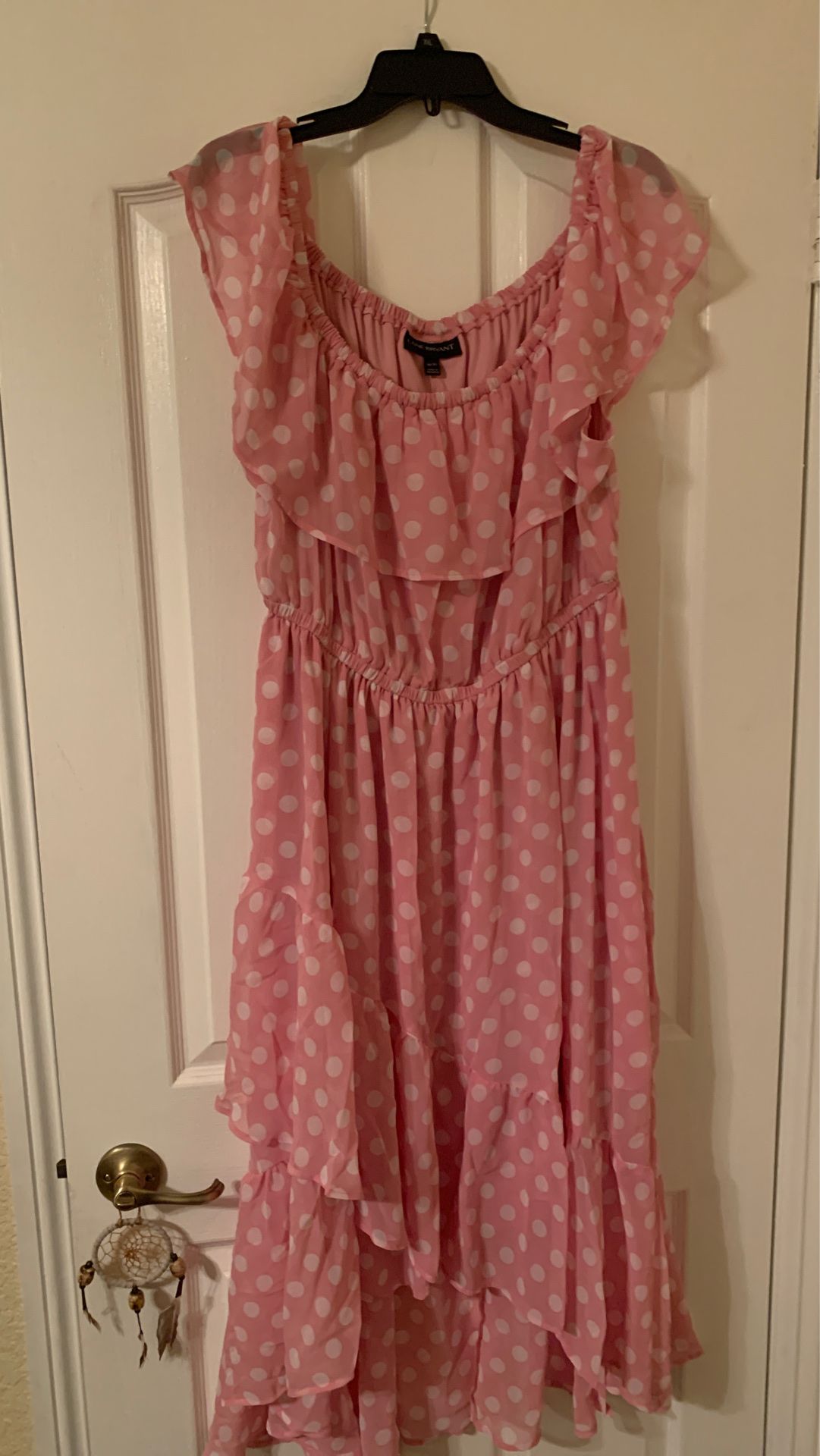 Brand New Pink and White Polka Dot Dress Size 18/20