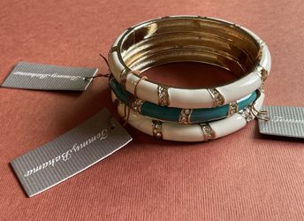 Set Of 3 Enamel & Crystal Bracelets - New with Tags!