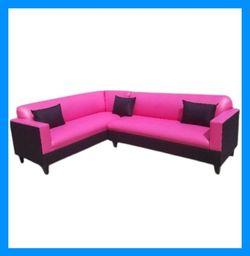 BRAND NEW 7X9FT SECTIONAL COUCHES,  Pink LEATHER COMBO.  Custom Made AVAILABLE 