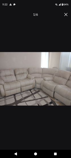 Leather sectional couch