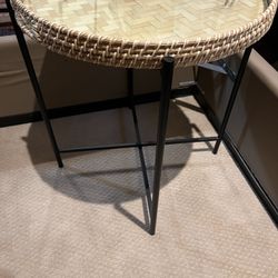 Glass Top Tray Table 