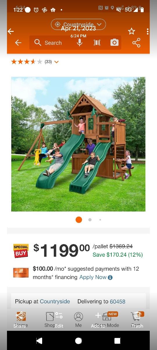 Swing set 3 Years Old