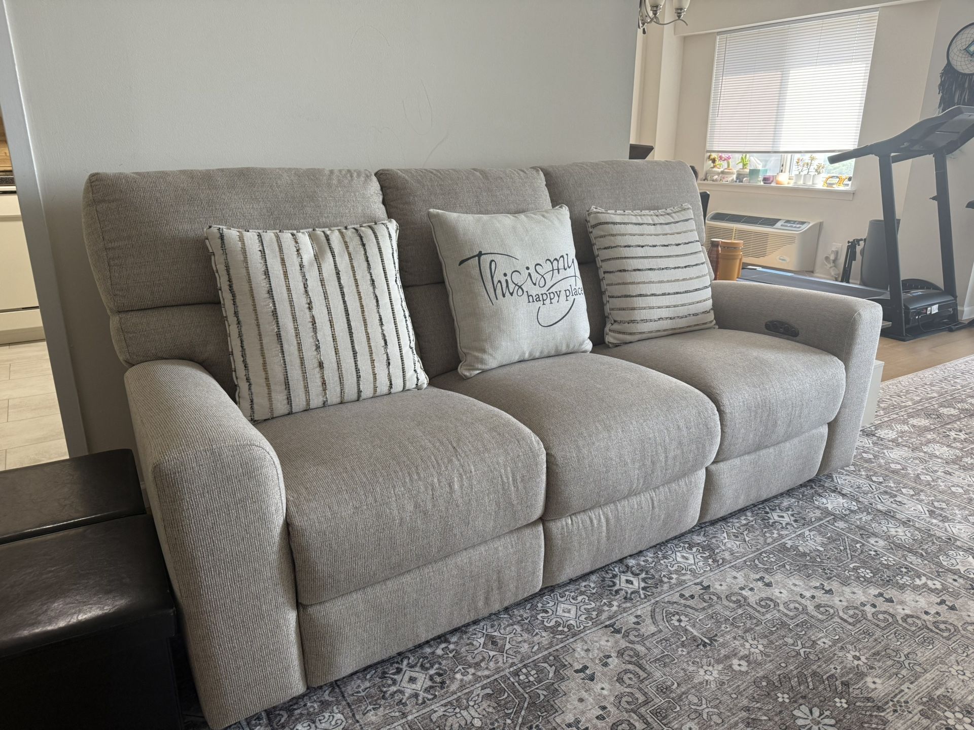 Bob’s Furniture 3 Seat Power Recliner Couch