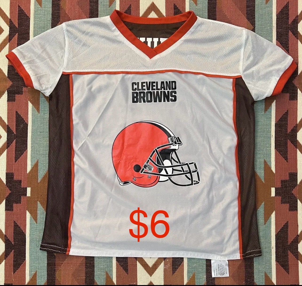 NFL Flag Football Cleveland Browns Reversible Jersey Kids YOUTH Large