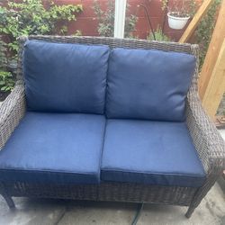 Wicker loveseat