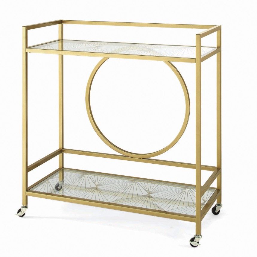 Gold Sauder Bar Cart