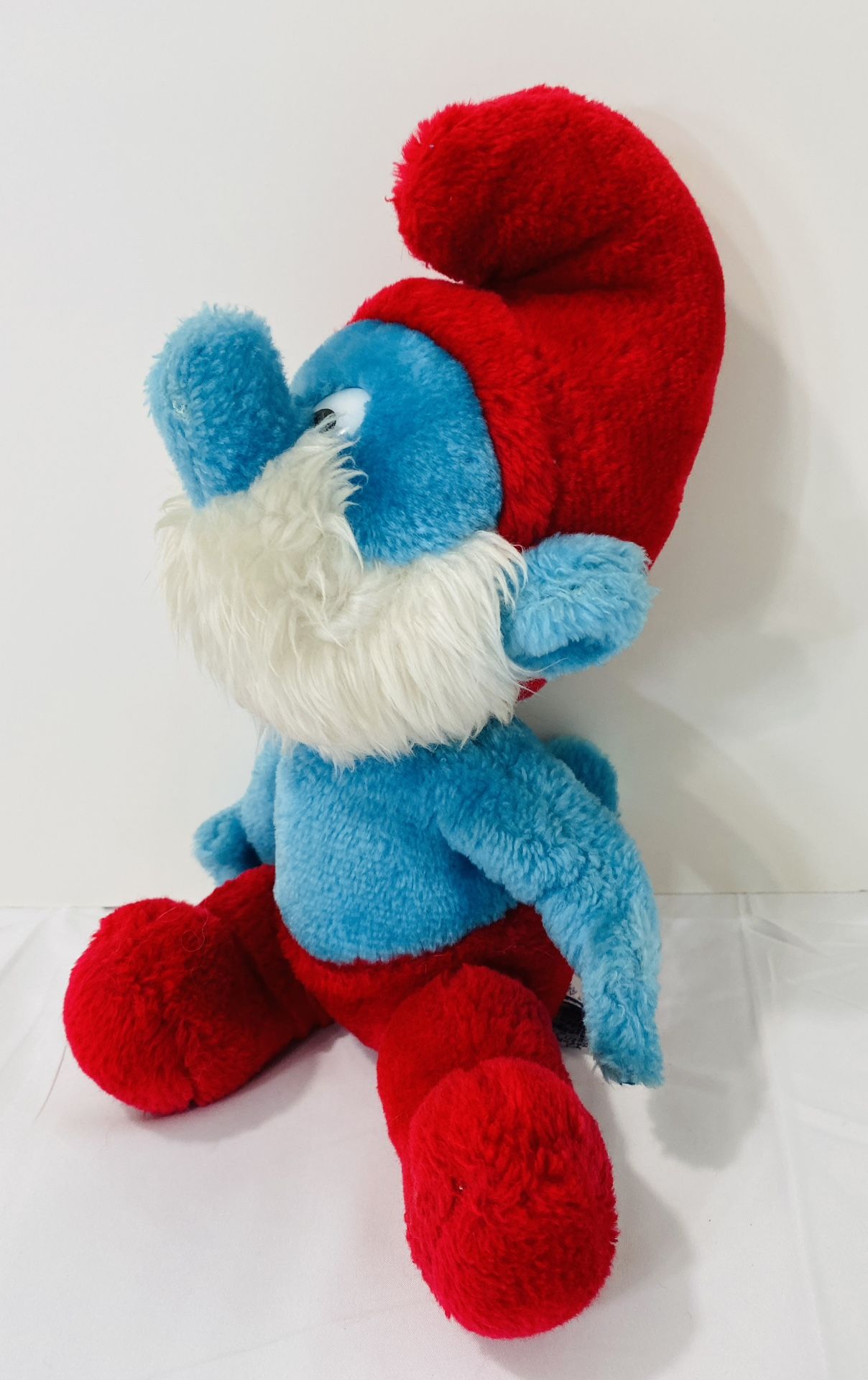 VINTG PAPA SMURF 1979 PEYO WALLACE-BERRIE 10" SITTING PLUSH VGUC