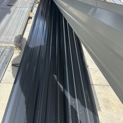 3’ Wide Black Metal Roofing Sheets. 