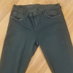 Kut From The Kloth Womens Mia Toothpick Skinny AnkleJeans Size 8 Green Straight