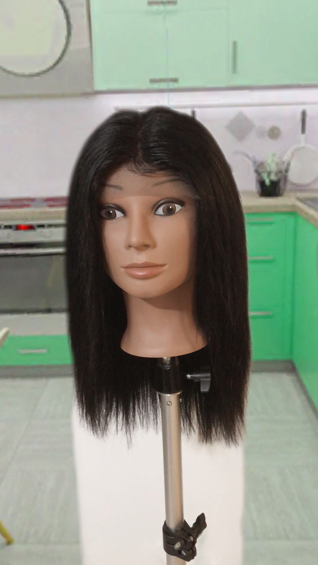 14 inch Brazilian 100% human hair lace front wig