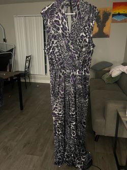Purple Cheetah Print Romper