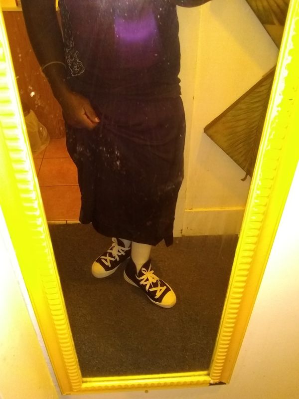 Just worn out of prison shoes. I was just released from prison on