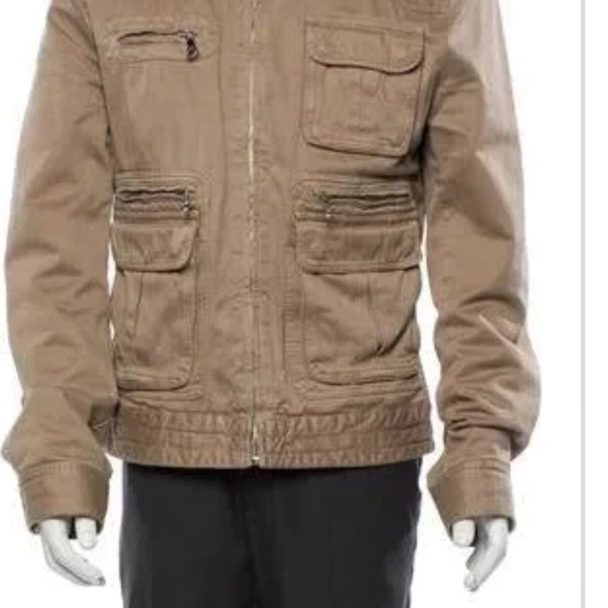 Men's D&G Dolce & Gabbana Biker Military Style Jacket Size 46 Genui...