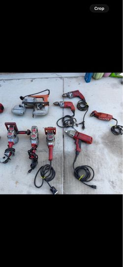 Milwaukee tools 3 Milwaukee hole hawg $100 each 1 Milwaukee band saw $100 and 1 Milwaukee impact $100 and 3 Milwaukee drills $50 each and 1 frame gun 