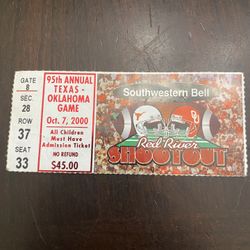 95th Annual Texas Vs Oklahoma Ticket (2000)