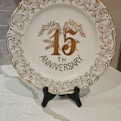 Norcrest Fine China 15th Year Anniversary Plate