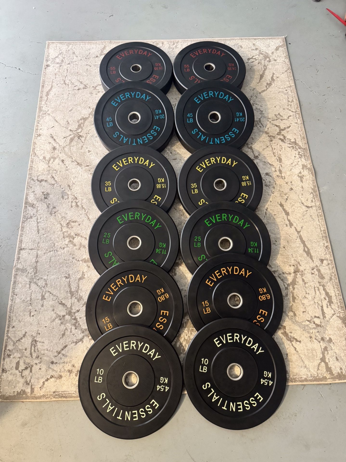 Rubber Bumper Plates (370LB)