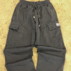 Black Pro Club Cargo Sweats Size Large