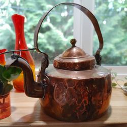 Hand made Old Copper Tea Kettle