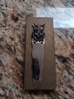 Vintage Silver Owl Book Marker