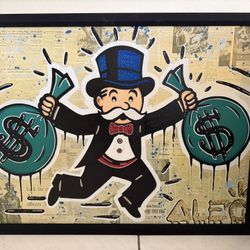 A.Monopoly “moneybags” Painting In Canvas
