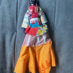 13” Vintage Jamaica Souvenir Rag Doll Valentines Black