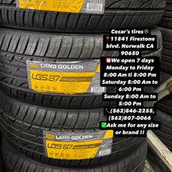235/55R18 LANDGOLDEN A SET OF FOUR NEW TIRES, INCLUDES MOUNTING AND BALANCING WITH WARRANTY, ASK  ME FOR ANY SIZE OR BRAND, WE HAVE THE BEST PRICES!!